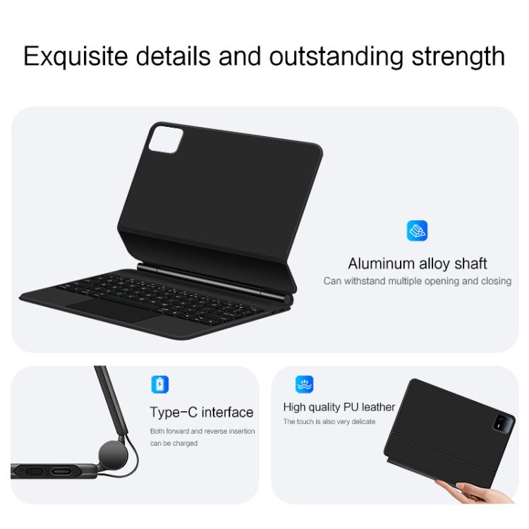 Floating Magnetic Bluetooth Keyboard Leather Tablet Case, For Xiaomi Pad 8 / 8 Pro, For Xiaomi Pad 7 / 7 Pro, For Xiaomi Pad 6