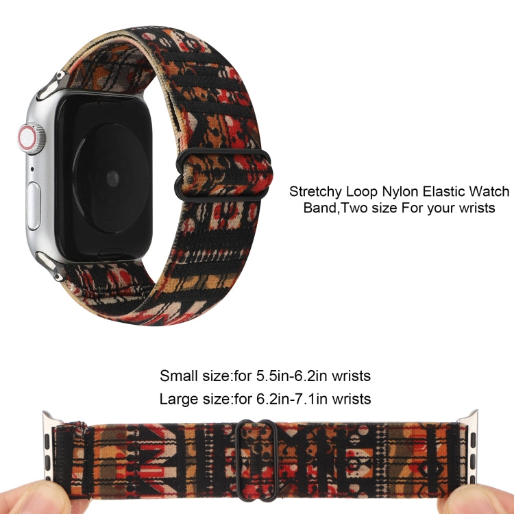 Ethnic Style Buckle Watchband For Apple Watch Series 6 & SE & 5 & 4 40mm / 3 & 2 & 1 38mm, For Apple Watch Series 7 41mm / 6 & SE & 5 & 4 40mm / 3 & 2 & 1 38mm