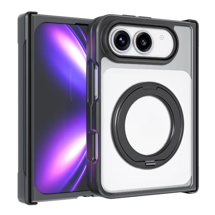 Armor Magnetic Holder PC Hybrid TPU Phone Case, For iPhone Duo