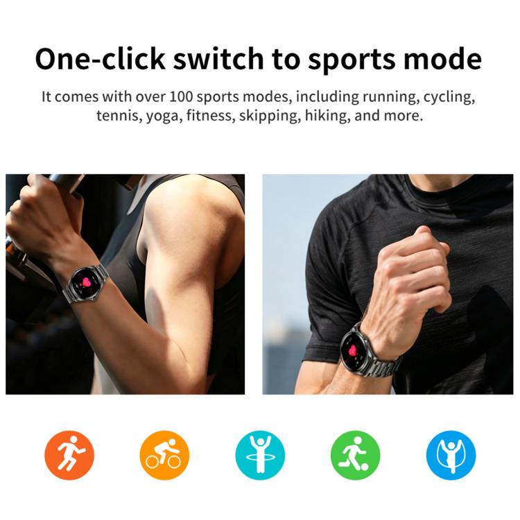 F36 1.46 inch HD Screen 2 in 1 Wireless Earphone Smart Watch, Support Dual-Device Connection