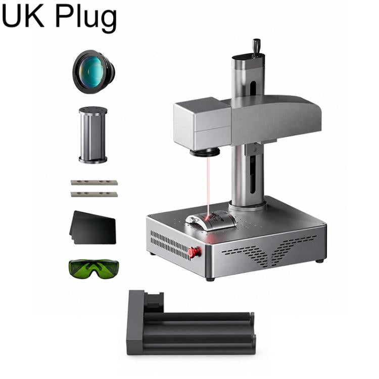DAJA S4Pro High-Power Fiber Laser Marking Machine Small Fully Automatic Fiber Optic Metal Engraving Machine, S4Pro 20W, S4Pro 20W + Rotary Axis, S4Pro 20W + Rotary Clamp, S4Pro 20W + Rotary Axis + Clamp, S4Pro 30W