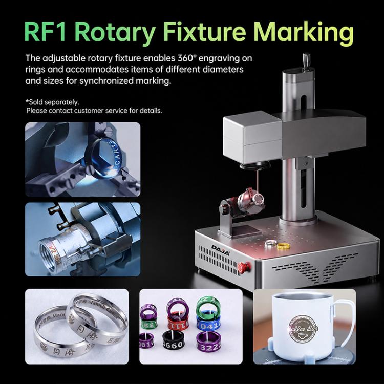 DAJA S4Pro High-Power Fiber Laser Marking Machine Small Fully Automatic Fiber Optic Metal Engraving Machine, S4Pro 20W, S4Pro 20W + Rotary Axis, S4Pro 20W + Rotary Clamp, S4Pro 20W + Rotary Axis + Clamp, S4Pro 30W