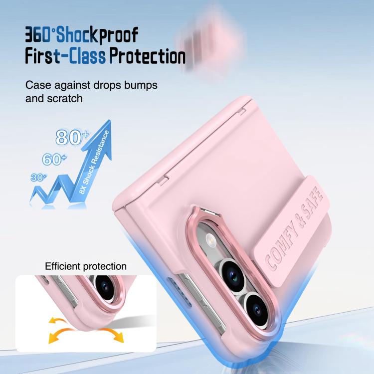 Film Integrated Lens Frame Bracket Phone Case with Wristband, For iPhone Duo