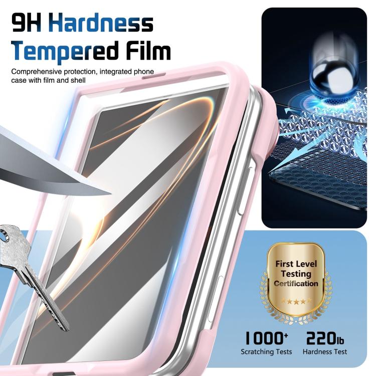 Film Integrated Lens Frame Bracket Phone Case with Wristband, For iPhone Duo