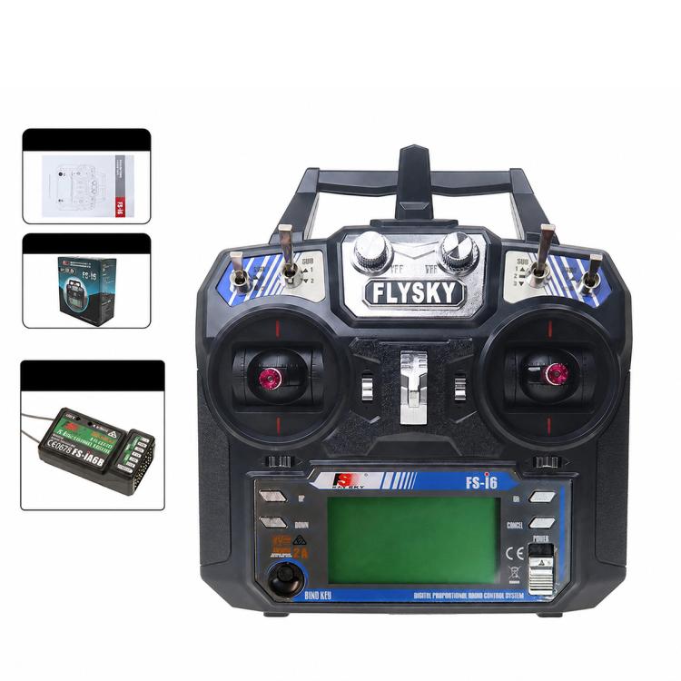 FlySky 2.4GHz 6CH Radio System Two-way RC Transmitter Controller, I6+IA6B Left Throttle, I6+IA6B Right Throttle, I6 Left No Receiver, I6 Right No Receiver, I6+IA6 Left Throttle, I6+IA6 Right Throttle