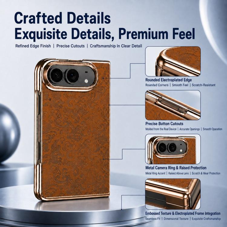 Electroplated 3D Embossed Magnetic Integrated Film Phone Case, For iPhone Duo
