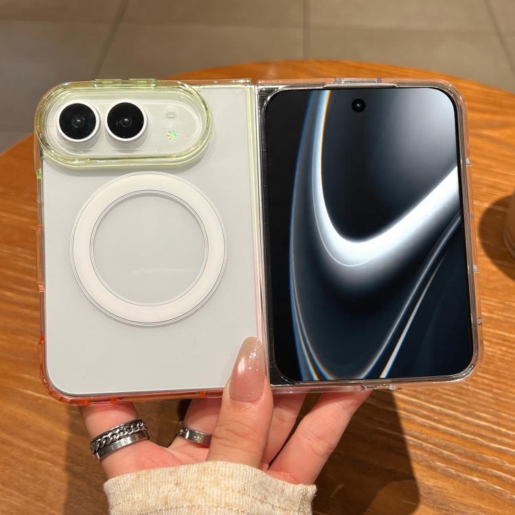 Contrast Color Gradient Transparent MagSafe Phone Case, For iPhone Duo