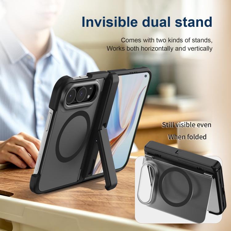 Integrated Skin-Friendly Magnetic Phone Case with Holder, For iPhone Duo