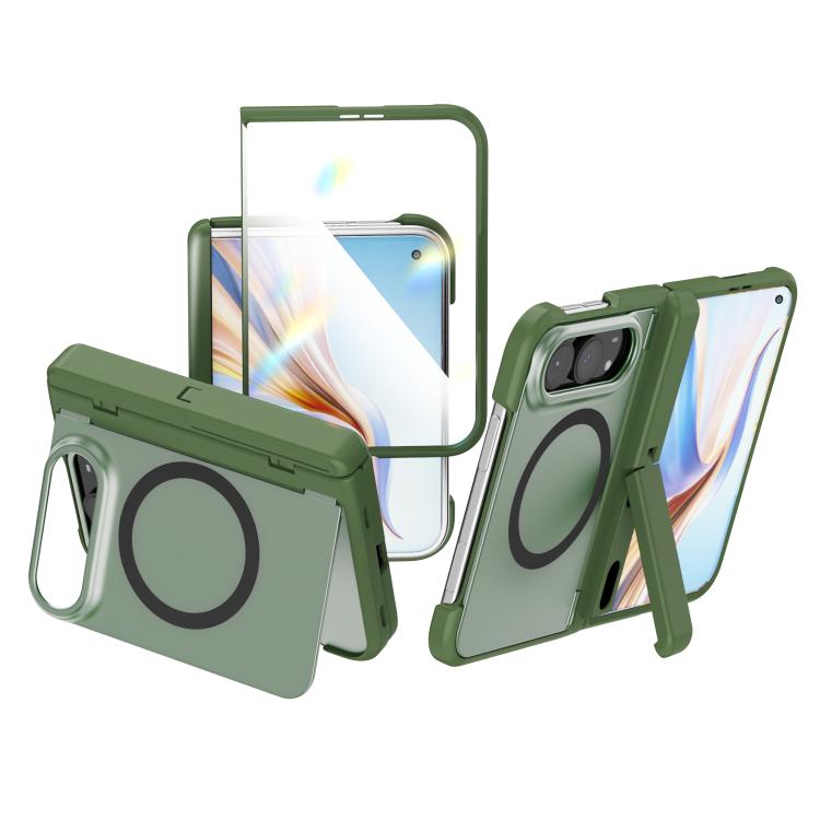 Integrated Skin-Friendly Magnetic Phone Case with Holder, For iPhone Duo