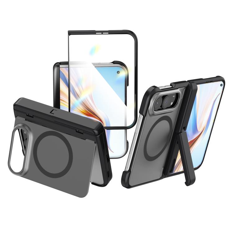 Integrated Skin-Friendly Magnetic Phone Case with Holder, For iPhone Duo