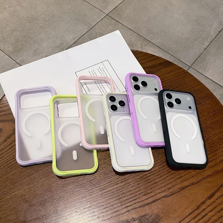 Silicone Frame Bumper Magnetic Frosted Back Panel Phone Case, For iPhone 18, For iPhone 18 Pro, For iPhone 18 Pro Max, For iPhone 17 Pro Max
