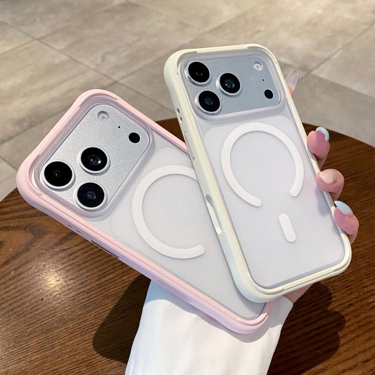 Silicone Frame Bumper Magnetic Frosted Back Panel Phone Case, For iPhone 18, For iPhone 18 Pro, For iPhone 18 Pro Max, For iPhone 17 Pro Max