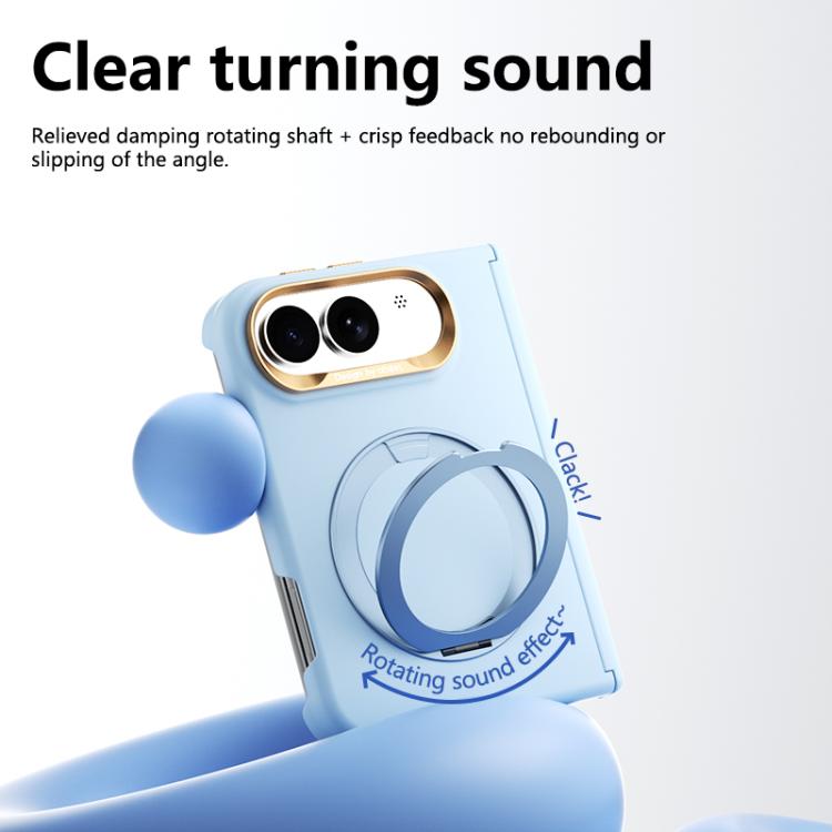 ABEEL Lightweight Zero Skin Feel Magnetic PC Phone Case with Holder, For iPhone Duo
