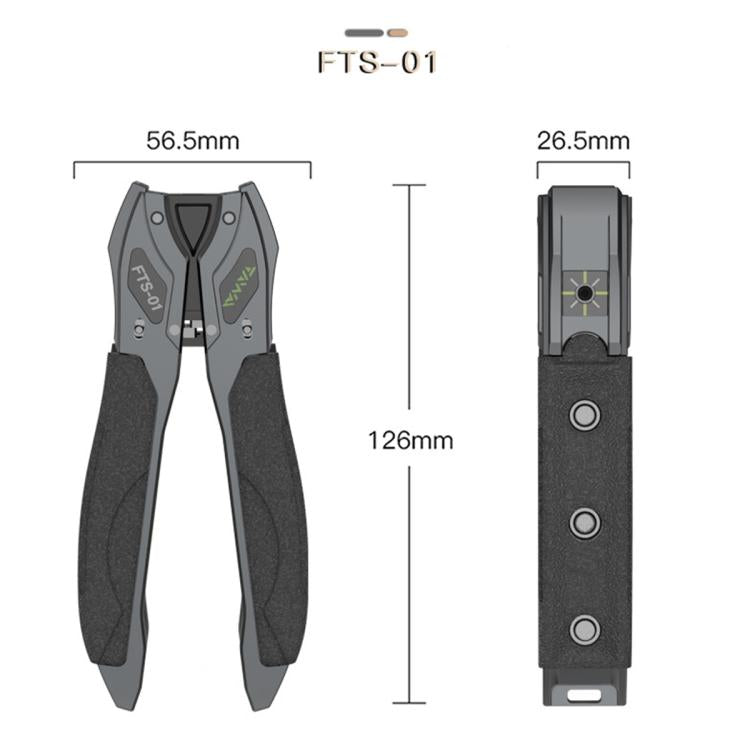 FTS-01 Optical Fiber Drop Cable Stripper for 2-3mm Butterfly Drop Cable Fiber Optic Cable Stripping Tool