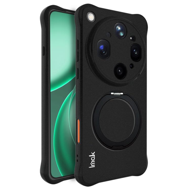 imak Metal Rotation Magnetic Holder Matte Texture TPU Airbag Phone Case, For OPPO Find X9 Ultra 5G