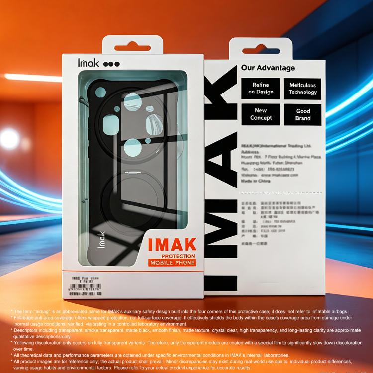 imak Metal Rotation Magnetic Holder Matte Texture TPU Airbag Phone Case, For OPPO Find X9 Ultra 5G