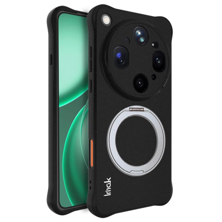 imak Metal Rotation Magnetic Holder Matte Texture TPU Airbag Phone Case, For OPPO Find X9 Ultra 5G