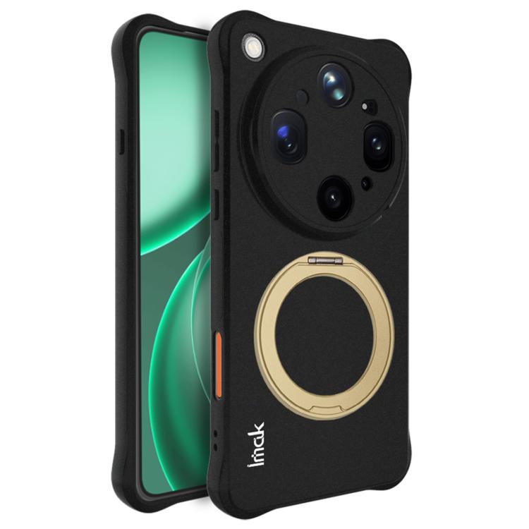imak Metal Rotation Magnetic Holder Matte Texture TPU Airbag Phone Case, For OPPO Find X9 Ultra 5G