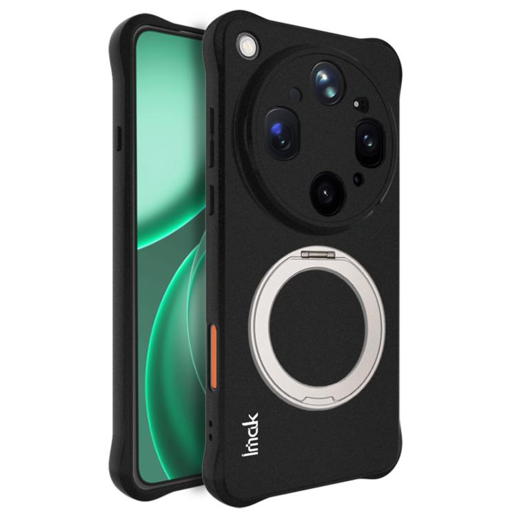 imak Metal Rotation Magnetic Holder Matte Texture TPU Airbag Phone Case, For OPPO Find X9 Ultra 5G