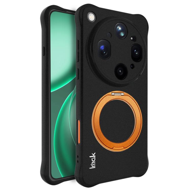 imak Metal Rotation Magnetic Holder Matte Texture TPU Airbag Phone Case, For OPPO Find X9 Ultra 5G