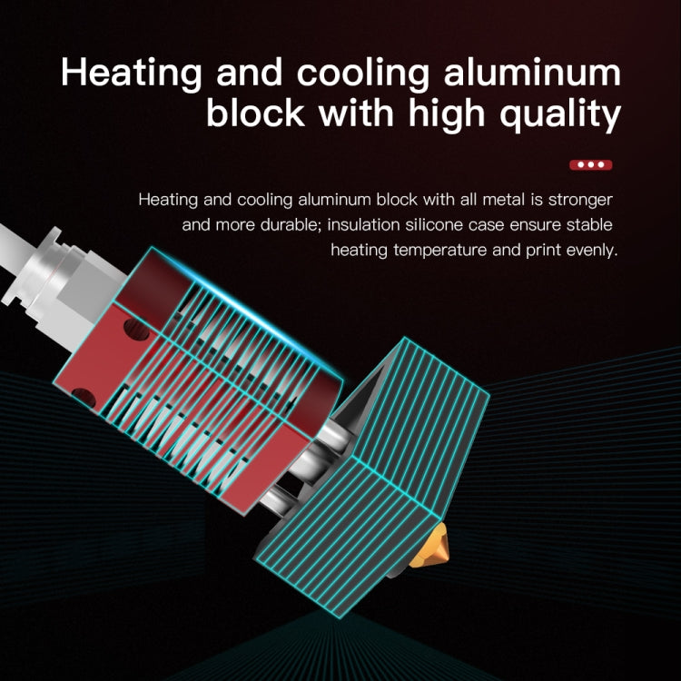 Creality 24V 40W Extruder Nozzle Hot End Kit with Temperature Thermistor & Heating Tube for Ender-3 3D Printer