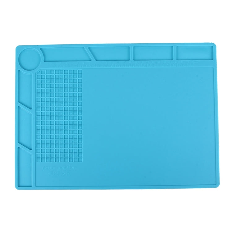Maintenance Platform High Temperature Heat-resistant Repair Insulation Pad Silicone Mats with Screws Position, Size: 35cm x 25cm, 35cm x 25cm Blue