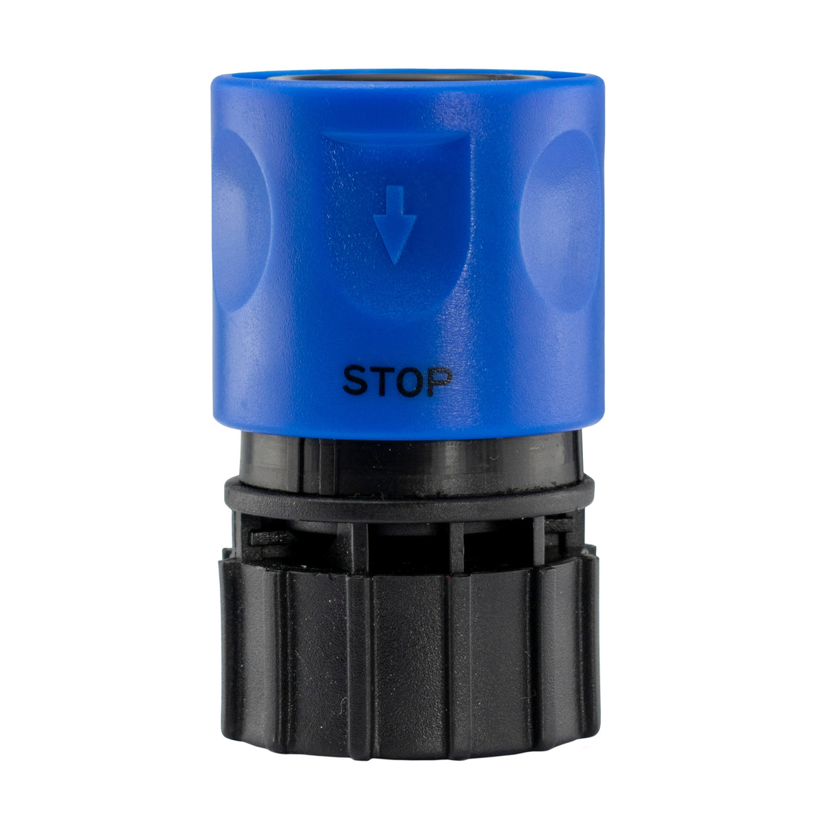 IBC 2” S60X6 Cap with In-Line BSPM Valve and ¾” BSPF Female Hose Connector Blue