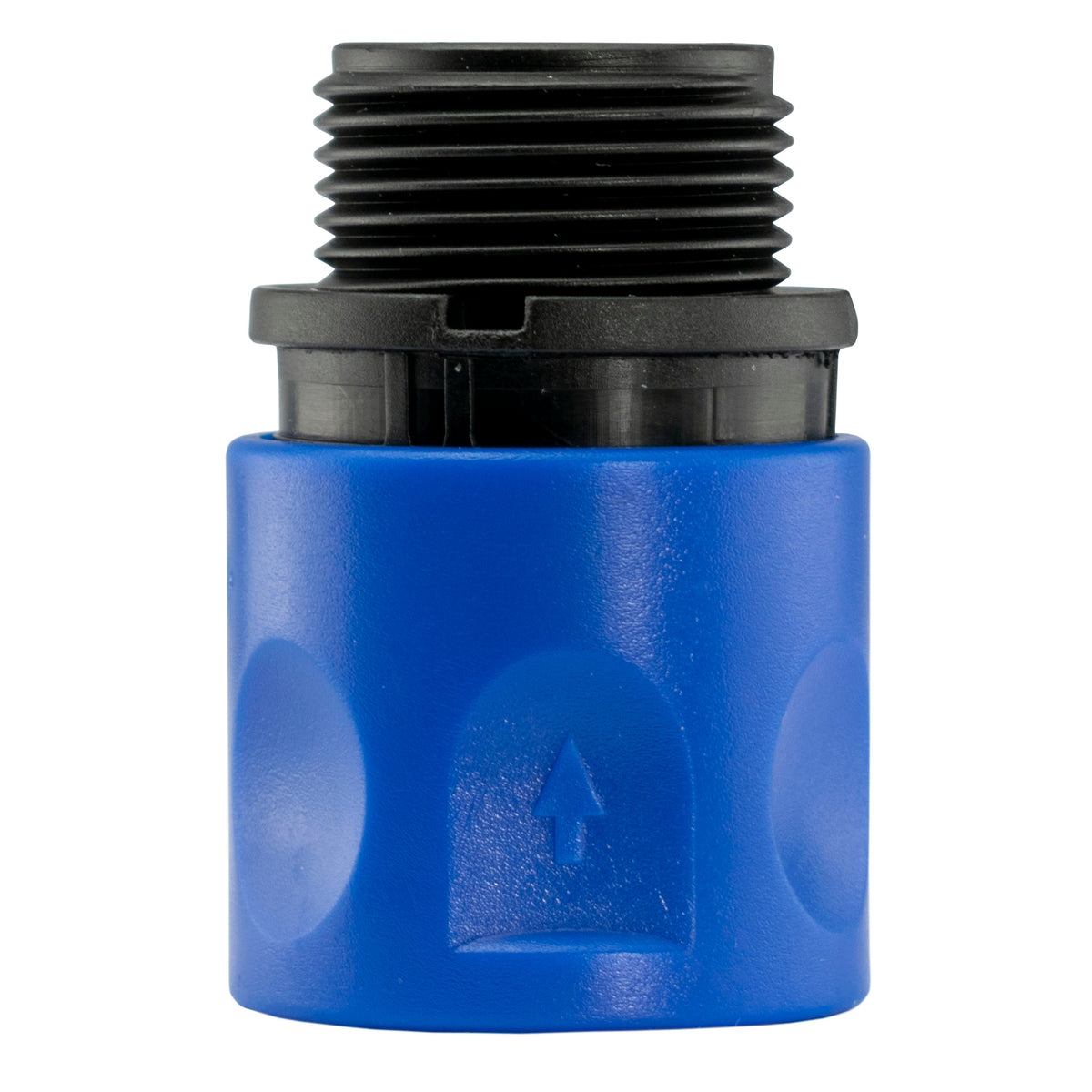 IBC 2” S60X6 Cap with In-Line BSPF Valve and ¾” BSPM Female Hose Connector Blue
