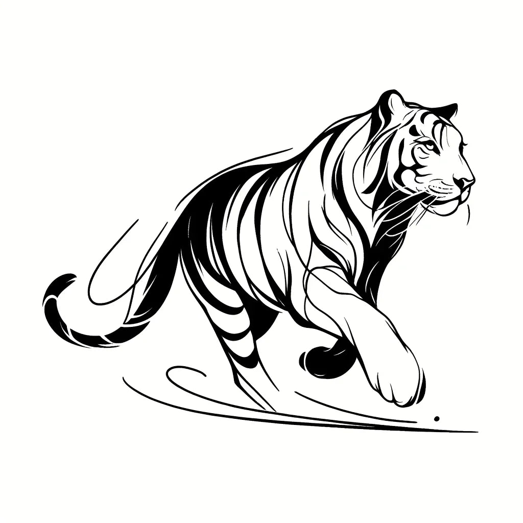Elegant Motion Tiger Canvas