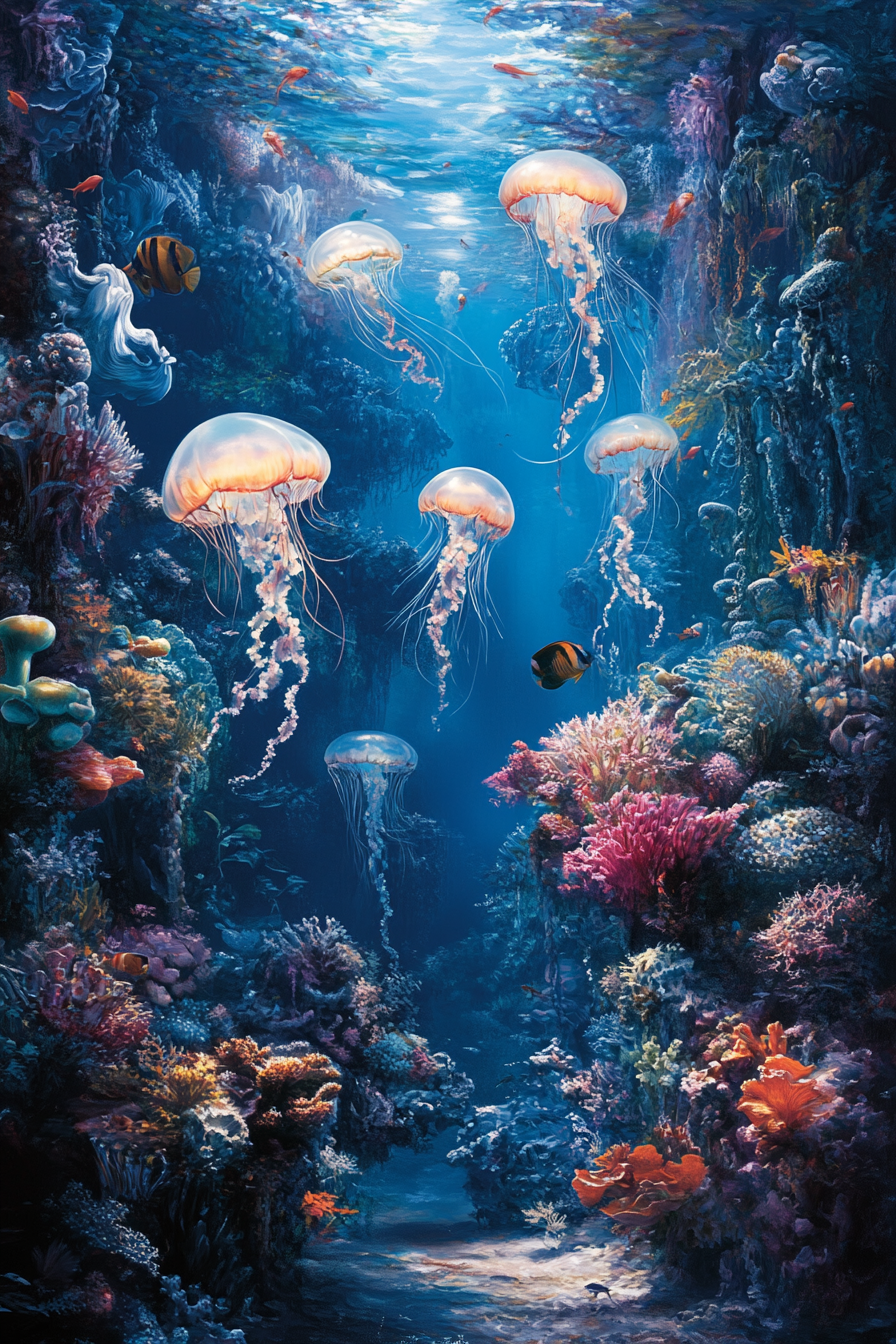 Enigmatic Ocean Symphony Canvas