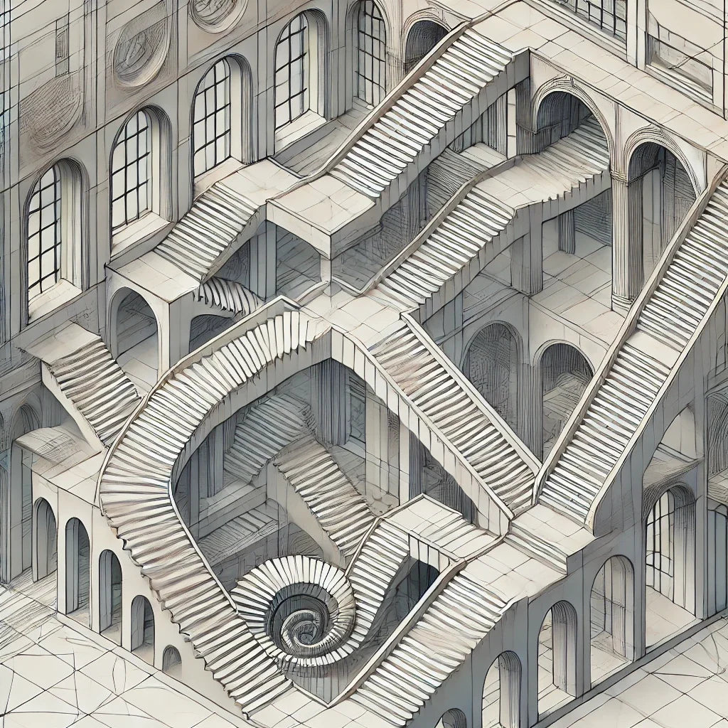 Enigmatic Stair Maze Canvas