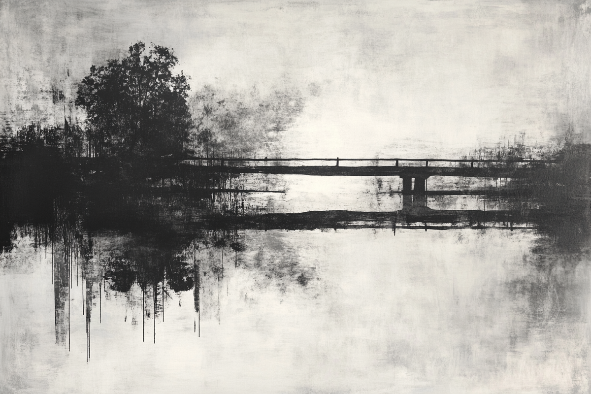 Ethereal Bridge Reflection Canvas