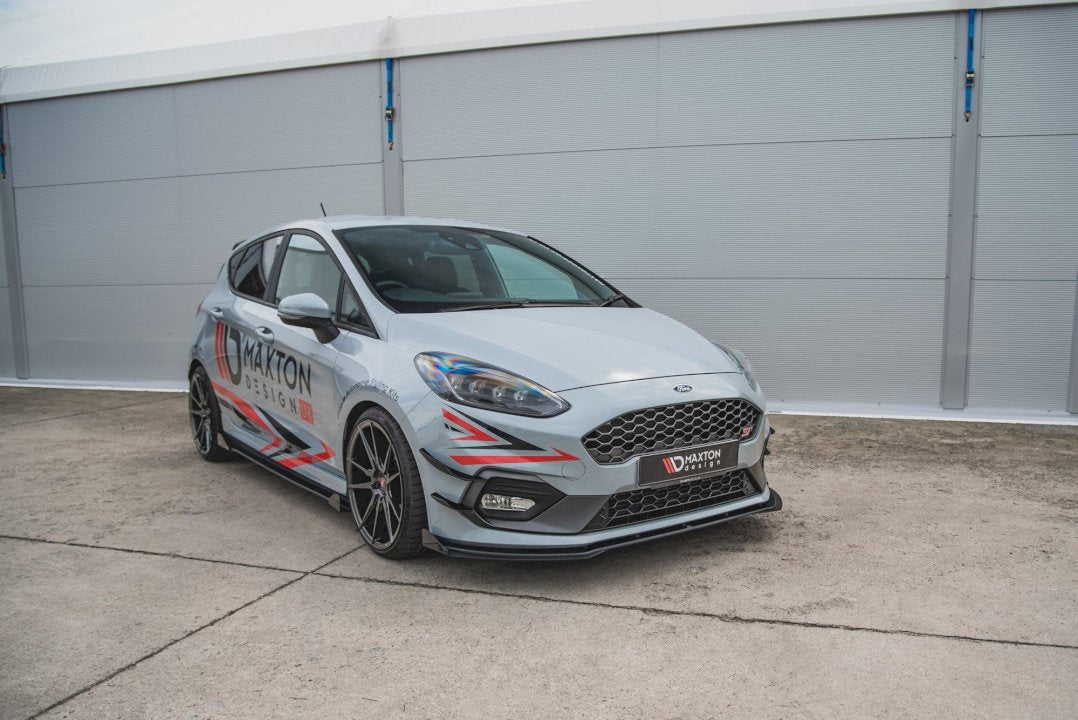 Maxton Design - Aftermarket  STREET PRO FRONT SPLITTER (+FLAPS) FORD FIESTA MK8/8.5 ST/ ST LINE