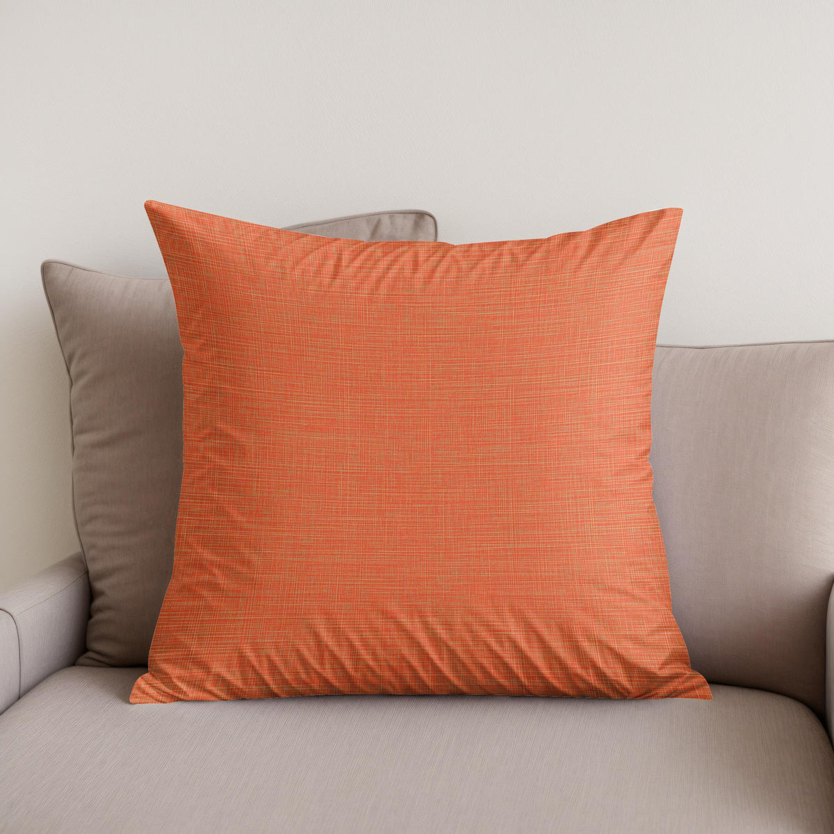 Vibrant Orange Cotton Cushion