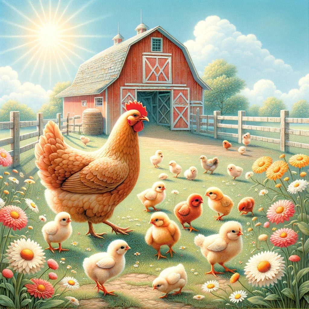 Farmyard Chicks Canvas