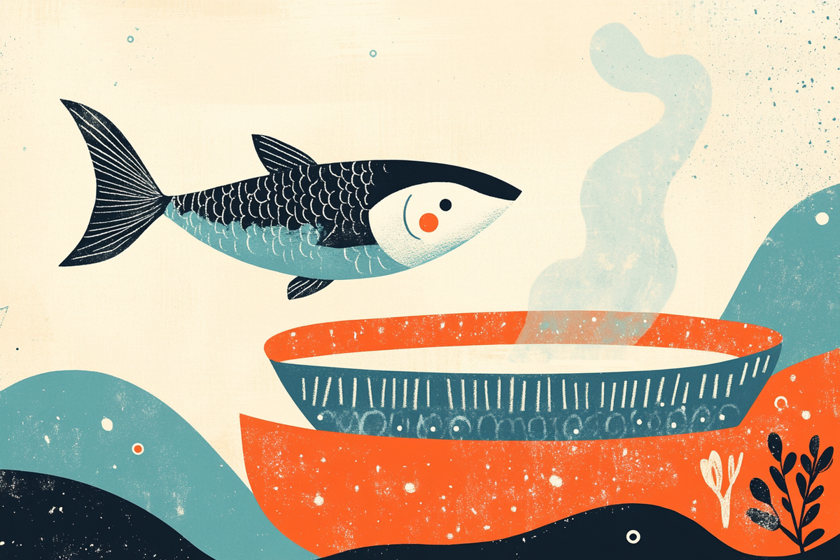 Floating Fish Soup Canvas