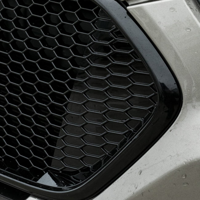 For Ford Transit Custom Badgeless Honeycomb Front Grille | Gloss Black Styling Upgrade | Van-X