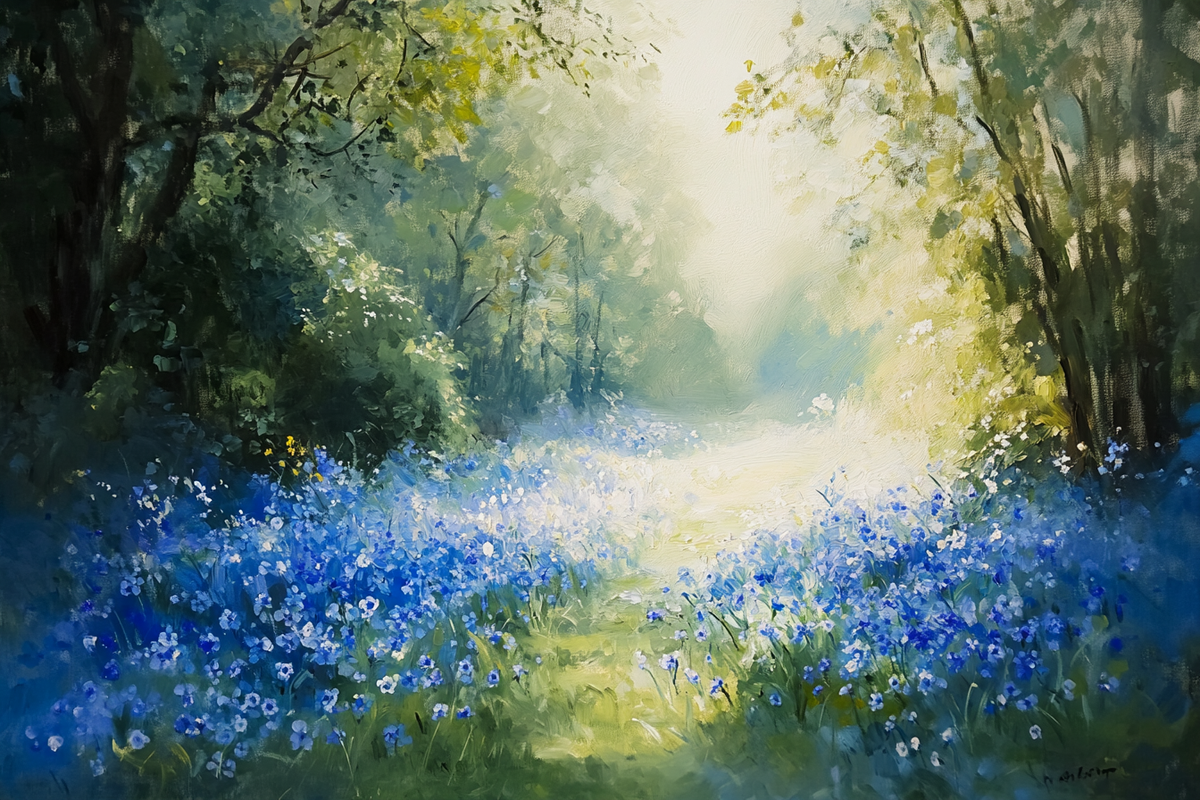 Forget-Me-Not Nostalgia Canvas