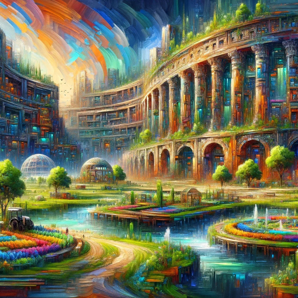 Future Echoes Amidst Ruins Canvas
