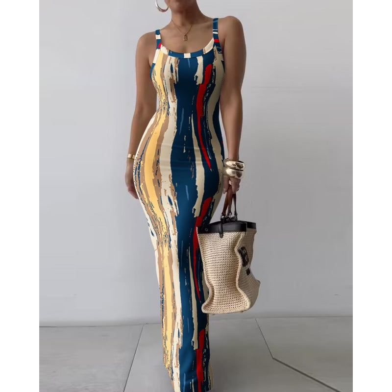 Slim-Fit Maxi Dress With Sling