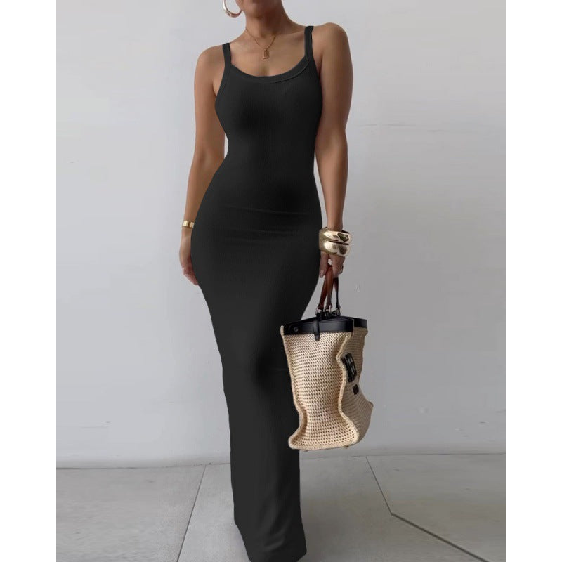 Slim-Fit Maxi Dress With Sling
