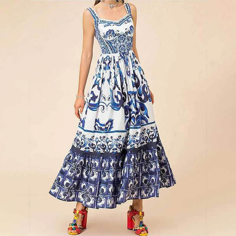 Printed Sling Dress