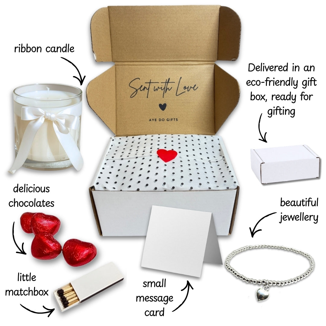 Small Best Friend Gift Hamper | Bracelet, Chocolates & Candle
