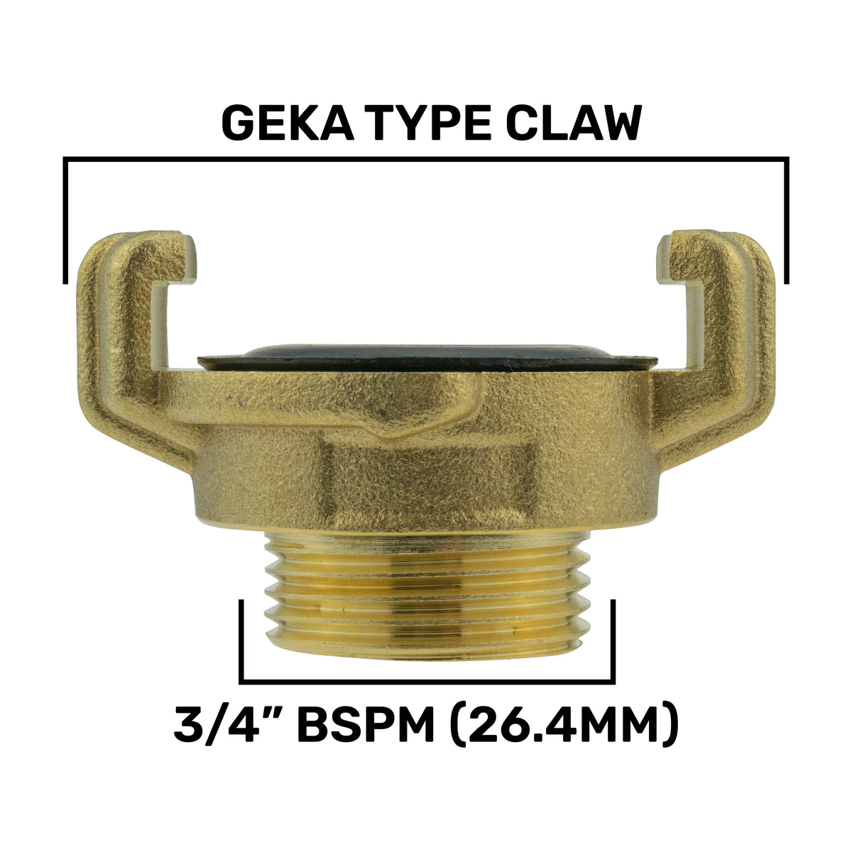 IBC 2” S60X6 Cap with Geka Type Fittings 25mm Swivel Barb