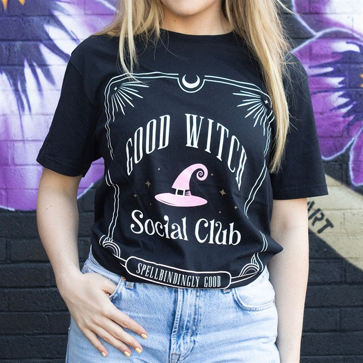 Pink Good Witch Social Club Unisex T-shirt Size S