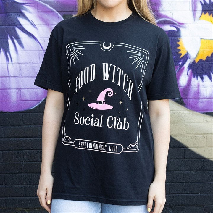 Pink Good Witch Social Club Unisex T-shirt Size S
