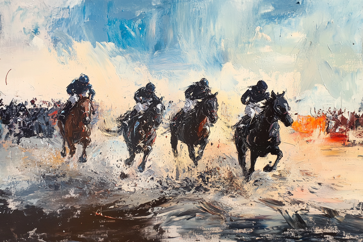 Galloping Glory Racing Canvas