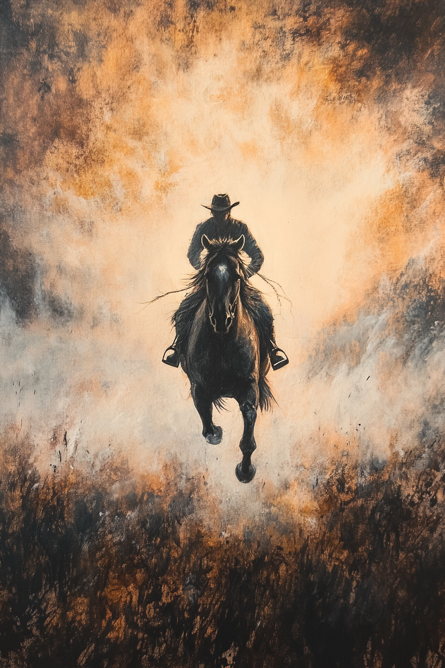Galloping Horse Dawn Canvas
