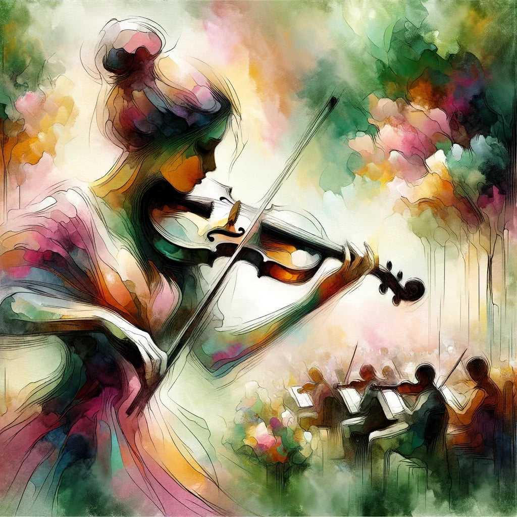 Garden Violinist Canvas