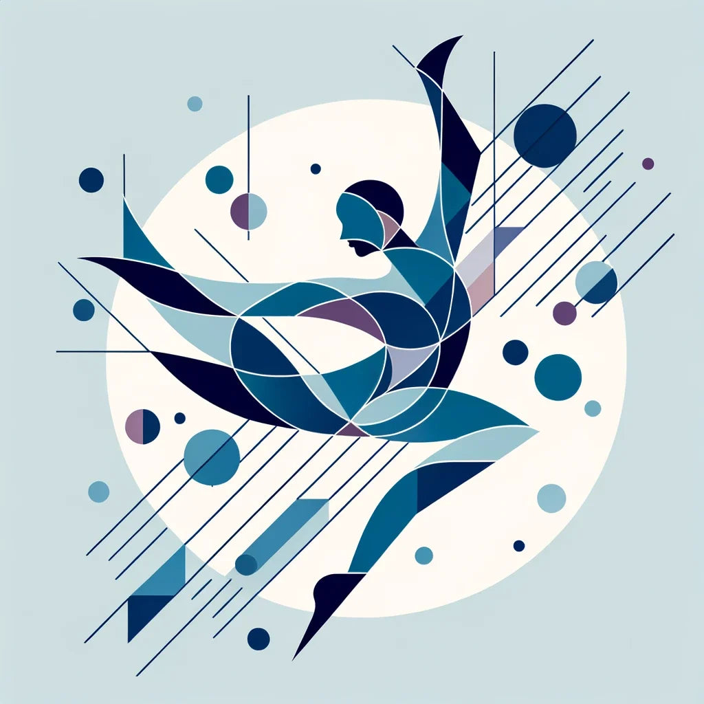 Geometric Dance Canvas